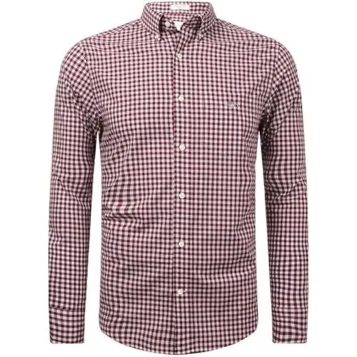 Produktbild: GANT Herren REG POPLIN Gingham Shirt, Wine Red, XL