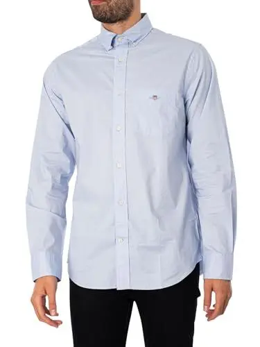 Produktbild: GANT Herren REG POPLIN Shirt Hemd, Light Blue, XXL