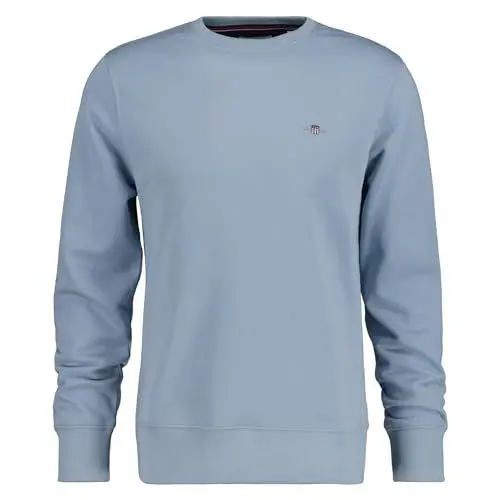 Produktbild: GANT Herren REG Shield C-Neck Sweat Sweatshirt, Dove Blue, XL