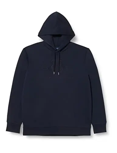 Produktbild: Gant Herren REG Tonal Shield Hoodie Kapuzenpullover, Evening Blue, L