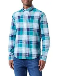Produktbild: GANT Herren Reg Archive Oxford Check Shirt Hemd Mit Button-Down-Kragen, Ocean Turquosie, 4XL EU