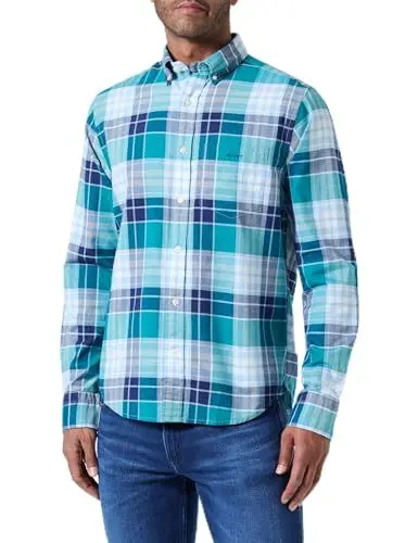 Produktbild: GANT Herren Reg Archive Oxford Check Shirt Hemd Mit Button-Down-Kragen, Ocean Turquosie, 4XL EU