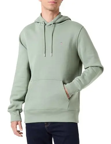 Produktbild: GANT Herren Reg Shield Hoodie Kapuzenpullover, Pastel Green, XXL EU