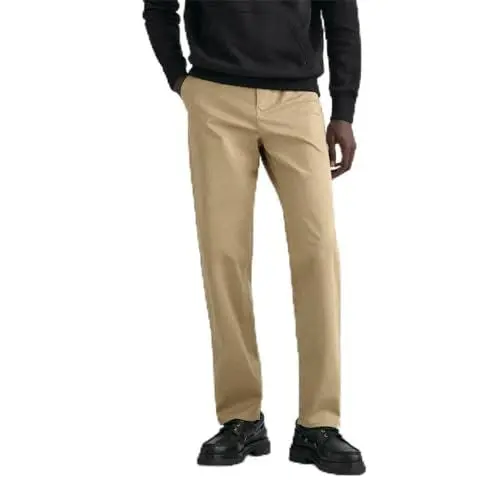Produktbild: GANT Herren Regular Twill Chinos Klassische Hose, Dark Khaki, 33W / 32L