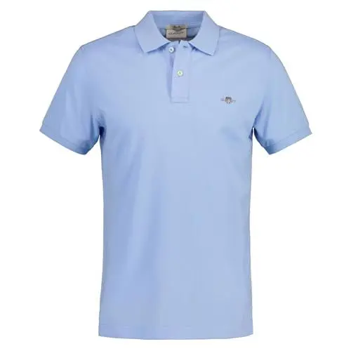 Produktbild: Gant Herren Slim Shield Pique Polohemd, Capri Blue, 3XL EU