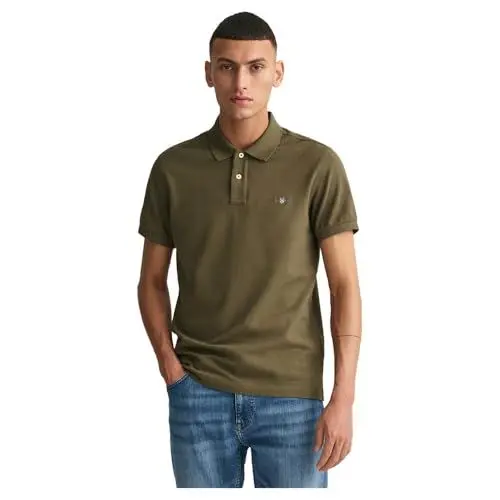 Produktbild: GANT Herren Slim Shield SS Pique Polo Poloshirt SCHMALE Passform, Racing Green, S