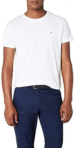 Produktbild: GANT Herren Solid T-shirt T Shirt, Weiß, 4XL EU
