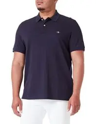 Produktbild: Gant Herren Reg Shield Pique Polohemd, Evening Blue, 4XL EU