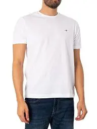 Produktbild: Gant Herren Reg Shield T-Shirt T Shirt, Weiß, L EU