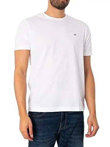 Produktbild: Gant Herren Reg Shield T-Shirt T Shirt, Weiß, L EU