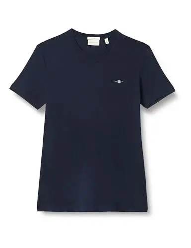 Produktbild: Gant Herren Slim Shield V-Neck T-Shirt T Shirt, Evening Blue, XXL EU