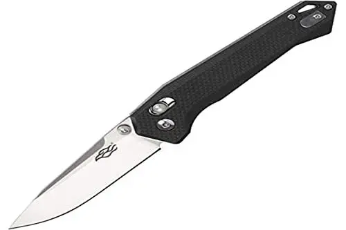 Produktbild: Ganzo Firebird FB7651-BK Klapptaschenmesser, 440C Edelstahlklinge, Ergonomischer G10-Anti-Rutsch-Griff mit Clip, Jagd, Angeln, Camping, Ordner, Achsensperre, Outdoor EDC Messer (Schwarz)