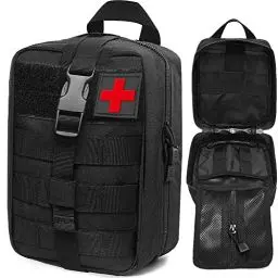 Produktbild: GAOHUI Erste Hilfe Set Outdoor Molle Tasche, 800D Militär Kompakt Taktische Tasche, Reiseapotheke Tasche für Camping Wandern Reise Radfahren Klettern (Schwarz)