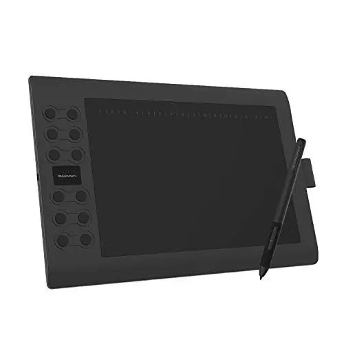 Produktbild: GAOMON M106K PRO Grafiktablett zum Zeichnen & zur Fotobearbeitung mit 8192 Druckstufen Battrielosem Stift, geeignet für Windows/Mac/Android Handy
