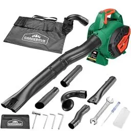 Produktbild: GARDEBRUK® Laubsauger 4 in 1 Benzin Blasgeschwindigkeit 68m/s Fangsack 45L inkl Werkzeug Laubbläser Häcksler Gartensauger