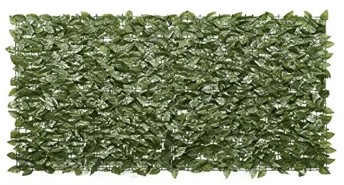 Produktbild: Garden Deluxe Dekozaun Lorbeerblatt dekorativer wetterfester Sichtschutz für Garten und Balkon - größenverstellbar und schalldämmend 100 x 300 cm