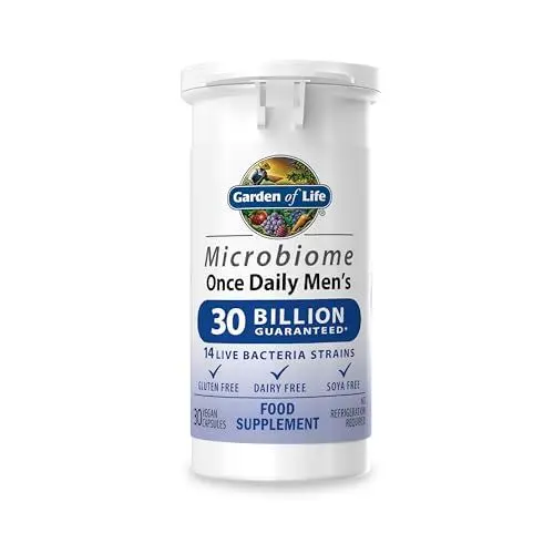 Produktbild: Garden of Life Probiotika Darmflora Aufbau Microbiome Once Daily Men´s Darmbakterien 30 Milliarden KBE 14 Stämme – Verdauung & Immunsystem, 30 Vegane Kapseln