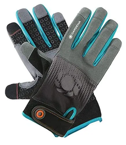 Produktbild: Gardena Gerätehandschuh Größe 10/XL: Handschuhe für alle Arbeiten mit Geräten, optimaler Grip, stoßdämpfende Pads, Mesh-Gewebe, mobile touch für Smartphonenutzung (11522-20)