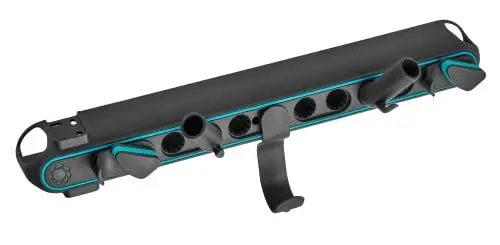 Produktbild: Gardena Geräteleiste Flex: Wandhaken für Haus- und Gartengeräte, inkl. Einzelstecker, Stielhalter, horizontale Aufbewahrung, aus recyceltem Material, flexibel bestückbar (3506-20)