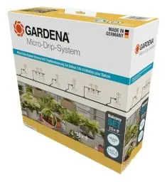 Produktbild: Gardena Micro-Drip-System Tropfbewässerung Set Balkon (15 Pflanzen): Starter-Set sofort einsatzbereit, wassersparendes Bewässerungssystem, einfache & flexible Verbindungstechnik (13401-20)