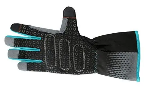 Produktbild: Gardena Rosenhandschuh 8/M: Dank Aramidmaterial an Handfläche und Fingern haben Dornen keine Chance, lange Ärmel schützen Handgelenke, mobile touch für Smartphonenutzung, Oeko-Tex geprüft (11540-20)