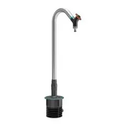 Produktbild: Gardena Sprinklersystem Pipeline Garten-Wasserhahn: Schwenkbarer Hahn, Anti-Splash Hahnverbinder, Regulier- und Absperrventil, Montage ohne Werkzeug (08252-20)