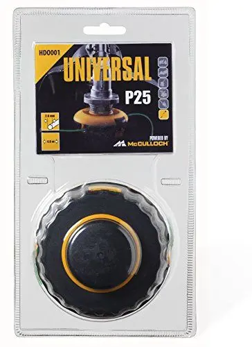 Produktbild: Gardena Universal Trimmerkopf P25 2.0mmx4m, HDO001: Fadenkopf mit Spule und 2 Fäden, Faden 2.0 mm x 4 m, mit Universal-Schaft, Original McCulloch Zubehör (Artikel-Nr. 00057-76.159.01)