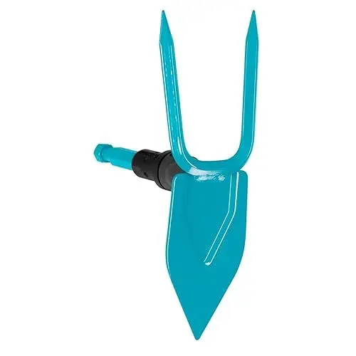 Produktbild: Gardena combisystem-Gartenhacke: Hacke mit herzförmigem Blatt, 2 Zinken, 7 cm Arbeitsbreite, aus hochwertigem Qualitätsstahl, Duroplast-beschichtet (3215-20)
