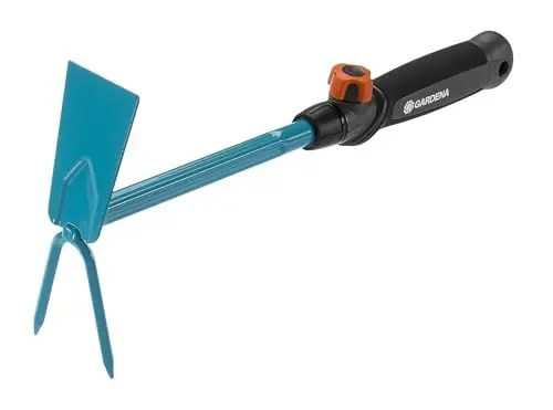 Produktbild: Gardena combisystem-Kleinhäckchen: Kleine Gartenhacke zum Bodenlockern und Unkraut jäten, rostgeschützt, schmutzunempfindlich, verlängerbar (8913-20)