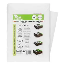 Produktbild: GARDENIX Frostschutz Pflanzen Wachstumsvlies - Gartenvlies Hochbeet 1.6m x 5m für Pflanzen Abdeckung, Vlies, Folie Frühbeet 17g/m², Abdeckvlies, Gartenvlies Winterschutzvlies, Windschutz, Lochfolie