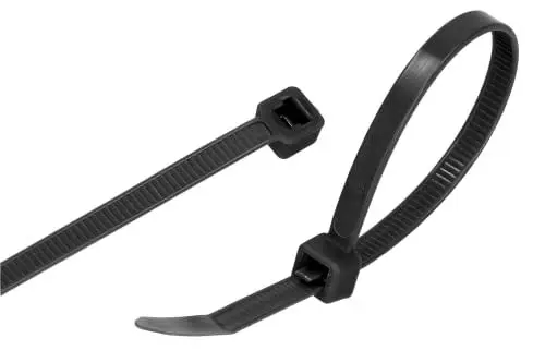 Produktbild: GARDENIX Pflanzenbinder, Kabelbinder 100 Stück (4.8 mm x 300mm, Schwarz), Wiederverwendbar, Verstellbarer