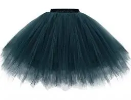 Produktbild: Gardenwed Damen Petticoat 50er Rockabilly Jahre Retro Tutu Ballet Tüllrock Cosplay Crinoline Tütü Rock in Grün Ballet Tanzkleid Karneval Kostüm Rockabilly in Grün Dark Green S