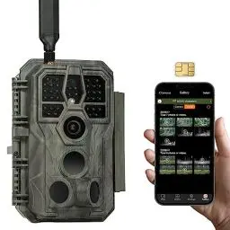 Produktbild: GardePro X50 4G LTE Wildkamera mit SIM-Karte und App, 32MP 1296P H.265 Video, No Glow Nachtsicht Bewegungsmelder, 4G Jagdkamera Wildtierkamera Handyübertragung, IP66 Fotofalle