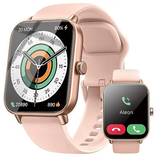 Produktbild: Gardien Smartwatch Damen Herren mit Telefonfunktion, 1.8’’ Fitnessuhr Smart Watch Uhr mit Alexa Pulsuhr SpO2 Stress Schlafmonitor Schrittzähler Stoppuhr 100+ Sportmodi Smart Armbanduhr für iOS Android