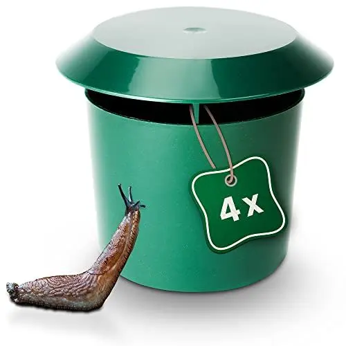 Produktbild: GARDIGO® Schneckenschutz - Schnecken-Falle 4er Set I Bio Schneckenfalle für den Garten I Individuell zu befüllen | Hygienische Schneckenbekämpfung | Umweltfreundlich | Schneckenabwehr | Schnecke