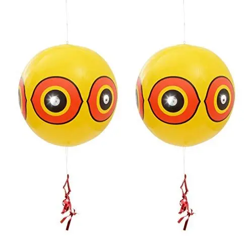Produktbild: GARDIGO® Vogelfrei Ballon 2er Set I mit Augen zur Vogelabwehr I Vogelscheuche, Vogelschreck, Vogelabwehr