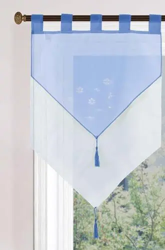 Produktbild: Gardinenbox Scheibengardine HxB 90x60 cm Blau »GERA« Zweilagig Voile Schlaufen Scheibenhänger Panneaux, 2023710