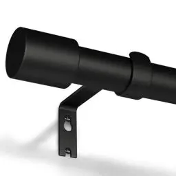 Produktbild: Gardinenstange Schwarz 76-152 cm Vorhangstange Ausziehbar 19 mm Durchmesser für Schlafzimmer, Wohnzimmer oder Küche von GEEBOBO