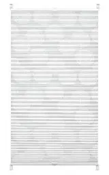 Produktbild: GARDINIA EASYFIX Maja Plissee ohne Bohren, Zum Klemmen, Blickdichtes Falt-Rollo, Inkl. aller Montage-Teile, 2 Bedienschienen, Weiß, 60 x 130 cm