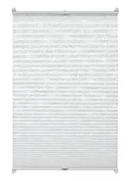 Produktbild: GARDINIA EASYFIX Plissee ohne Bohren, Zum Klemmen, Blickdichtes Falt-Rollo, Inkl. aller Montage-Teile, 2 Bedienschienen, Blumen-Muster, Weiß, 100 x 130 cm