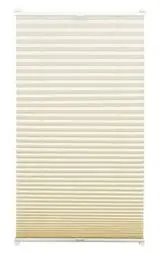 Produktbild: GARDINIA EASYFIX Plissee ohne Bohren, Zum Klemmen, Blickdichtes Falt-Rollo, Inkl. aller Montage-Teile, 2 Bedienschienen, Elfenbein, 50 x 130 cm