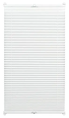 Produktbild: GARDINIA Plissee mit Thermo-Rückseite zum Klemmen, Ohne Bohren, Verdunkelung, Hitzeschutz, Energie sparen, EASYFIX Thermo-Plissee, Weiß, 50 x 130 cm (BxH)