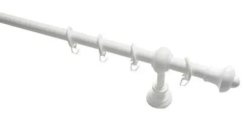 Produktbild: GARDINIA Gardinenstangen-Set Bifo, 1-Lauf, Ø 28 mm, Vorhangstange, Inkl. Befestigungsmaterial, 160 cm, Weiß
