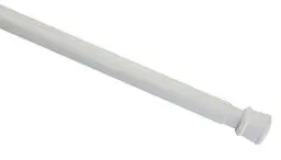 Produktbild: GARDINIA Spannstange, Metall-Stange, Ausziehbar, Gardinenstange ohne Bohren und Schrauben, Ø 23/26 mm, Länge 80-130 cm, Weiß