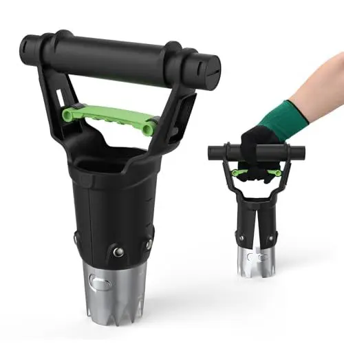 Produktbild: GARDTECH Blumenzwiebelpflanzer, Auslöseautomatik und 12.7CM Tiefenskala,Zwiebelpflanzer, Knollenpflanzer, Gartengerät für Pflanzensamen und -zwiebeln, Tulpen, Narzissen, Dahlien, Lilien, Zwiebeln