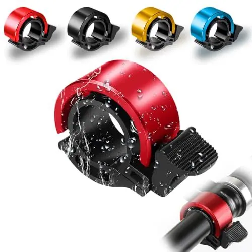 Produktbild: Garegce Fahrradklingel, Mini Fahrrad Klingel Laut, Fluminiumlegierung Fahrradglocke Laut Bicycle Bell, 22-22.8mm Lenker Mini-Fahrradklingel, für Rennräder, Mountainbike und Roller - Rot