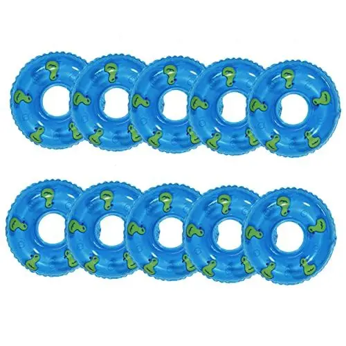 Produktbild: GARIOUANS 10 Stück Mini Schwimmring Deko Mini Schwimmreifen aus Niedliche Dekoration für Miniaturhäuser und Garten Fotografie und