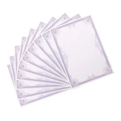Produktbild: GARIOUANS 10blätter Zertifikatspapier Blanko-zertifikate Bedruckbar Diy-zertifikat-innenpapier Für Auszeichnungen Diplome Geschenkgutscheine Mit Stilvollen Randdesigns Ausreichend Platz