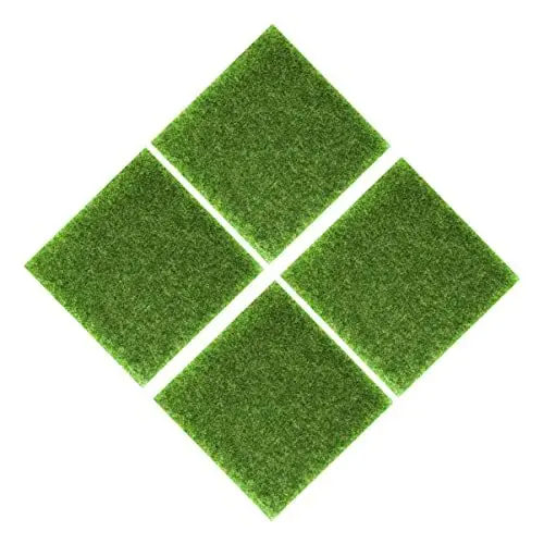 Produktbild: GARIOUANS 4 Stück Künstliche Grasmatte Realistisches Dekorationsmaterial für und Außengestaltung Strapazierfähige Landschaftsrequisiten für Garten und Festlichkeiten