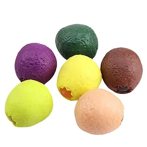 Produktbild: GARIOUANS 6 Stück Dino Eier Stressbälle Lustige Squeeze Spielzeuge zur Stressbewältigung Geeignet für Erwachsene aus Trr Material Ventilspielzeug für Entspannung und Freude Zufällige Farbe